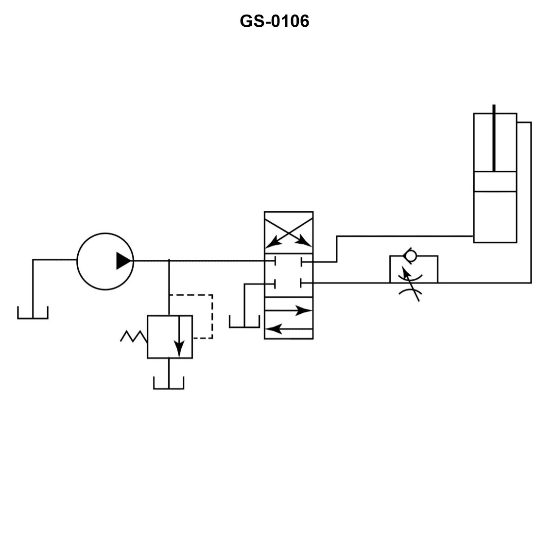 Diagram for USCG 1AE01 - First Assistant Engineer: A hydraulic system flow control circuit is shown in the illustration and is...